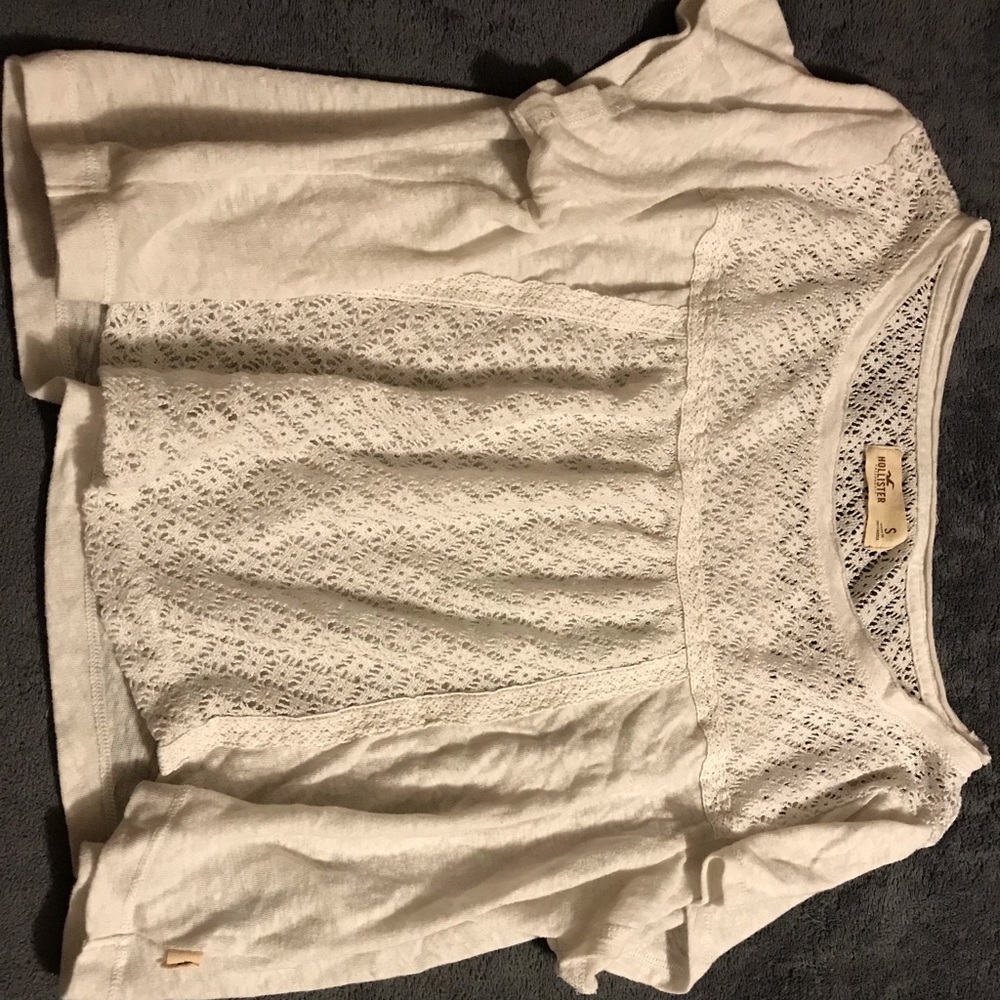 White / see-through crop top